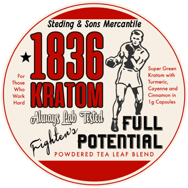 1836 Kratom Fighter's Full Potential Powder at Whole Earth Gifts