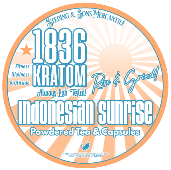 1836 Kratom Indonesian Sunrise Capsules at Whole Earth Gifts